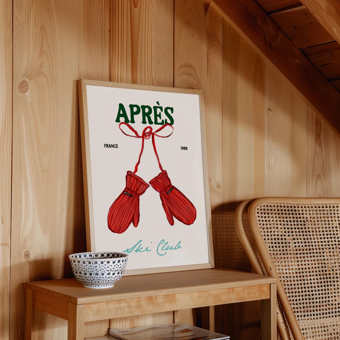 Après Ski | Ski Gloves Print | UNFRAMED