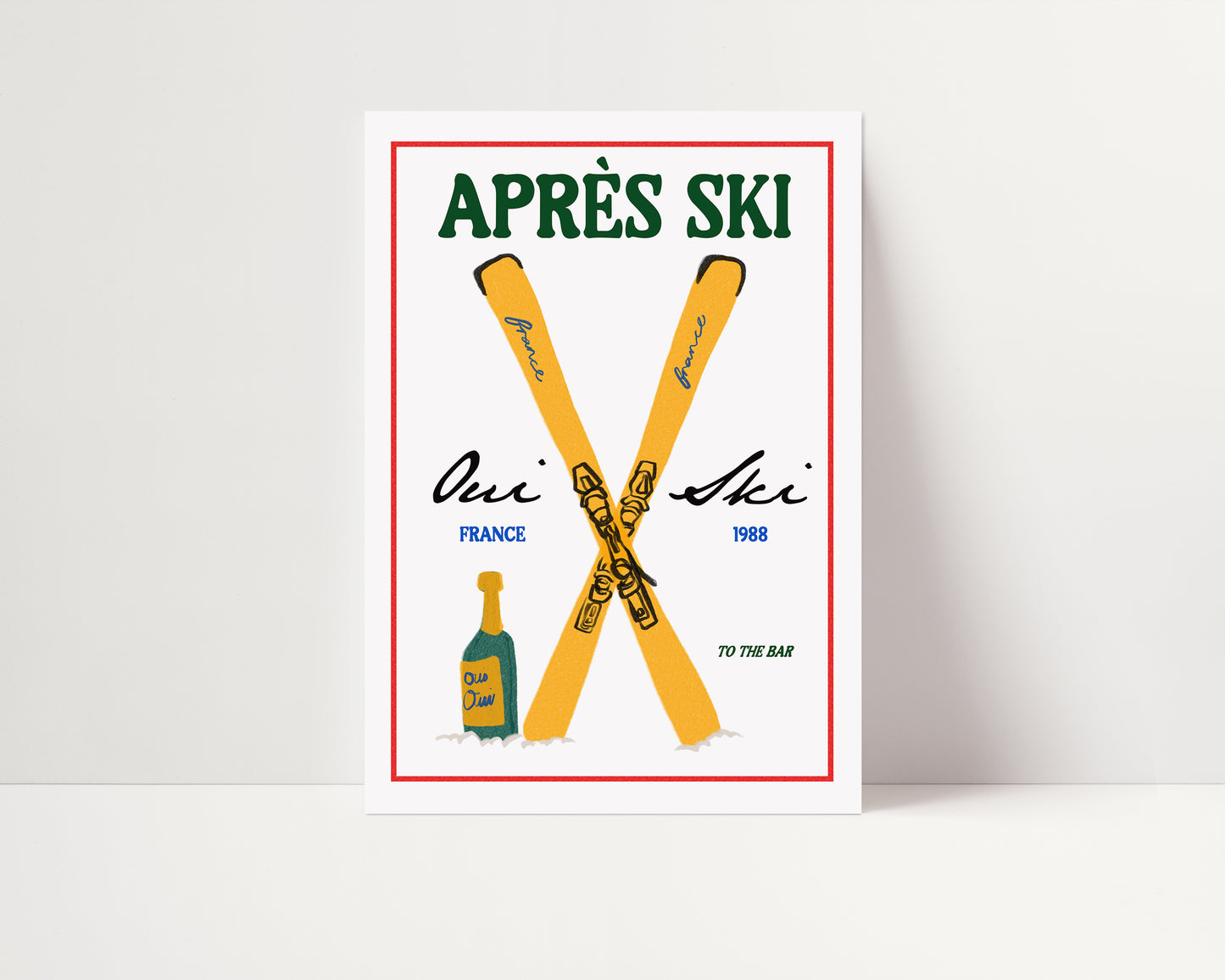 Après Ski | Skis Print | UNFRAMED