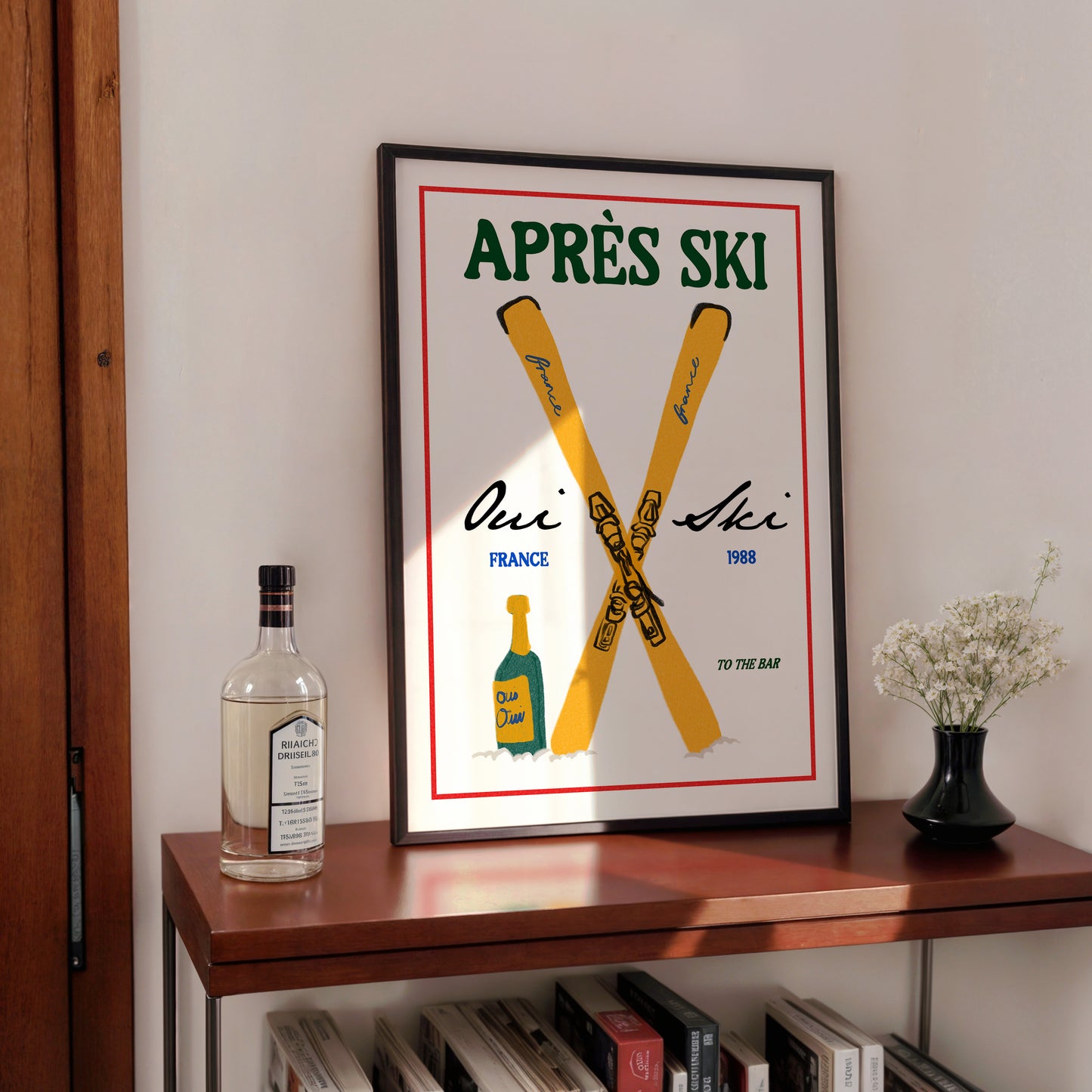 Après Ski | Skis Print | UNFRAMED