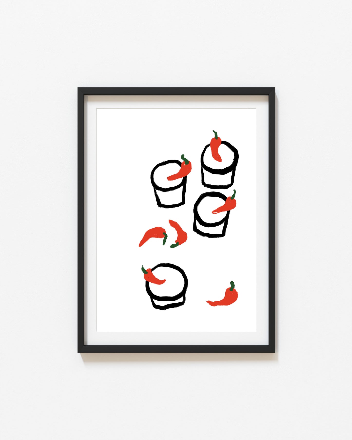 Spicy Margarita | Chillies Cocktail Print | UNFRAMED