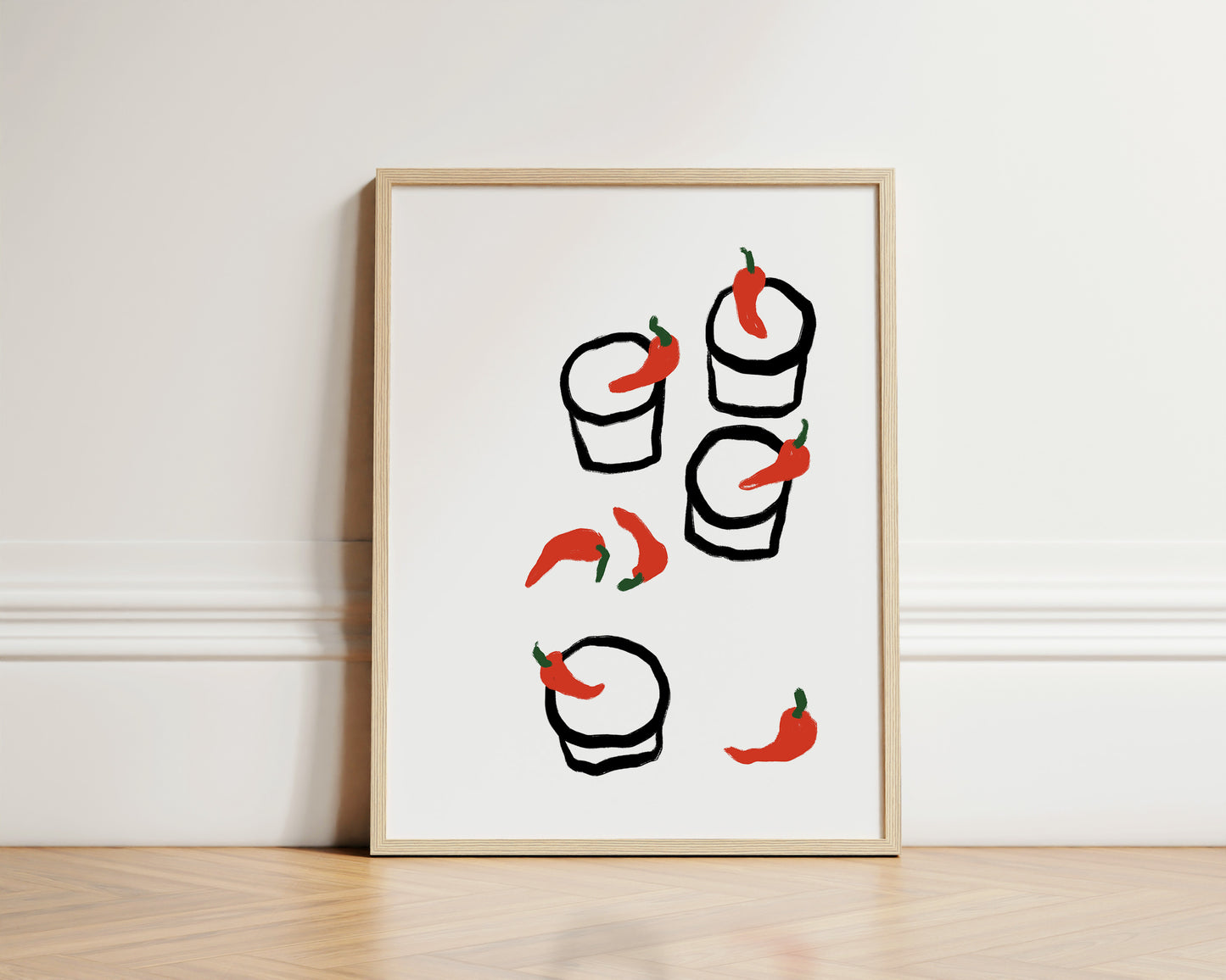 Spicy Margarita | Chillies Cocktail Print | UNFRAMED