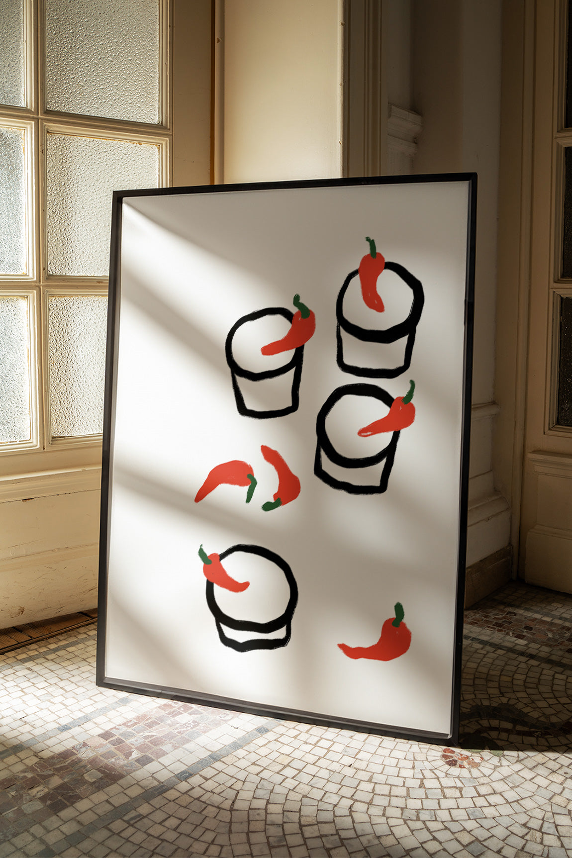 Spicy Margarita | Chillies Cocktail Print | UNFRAMED