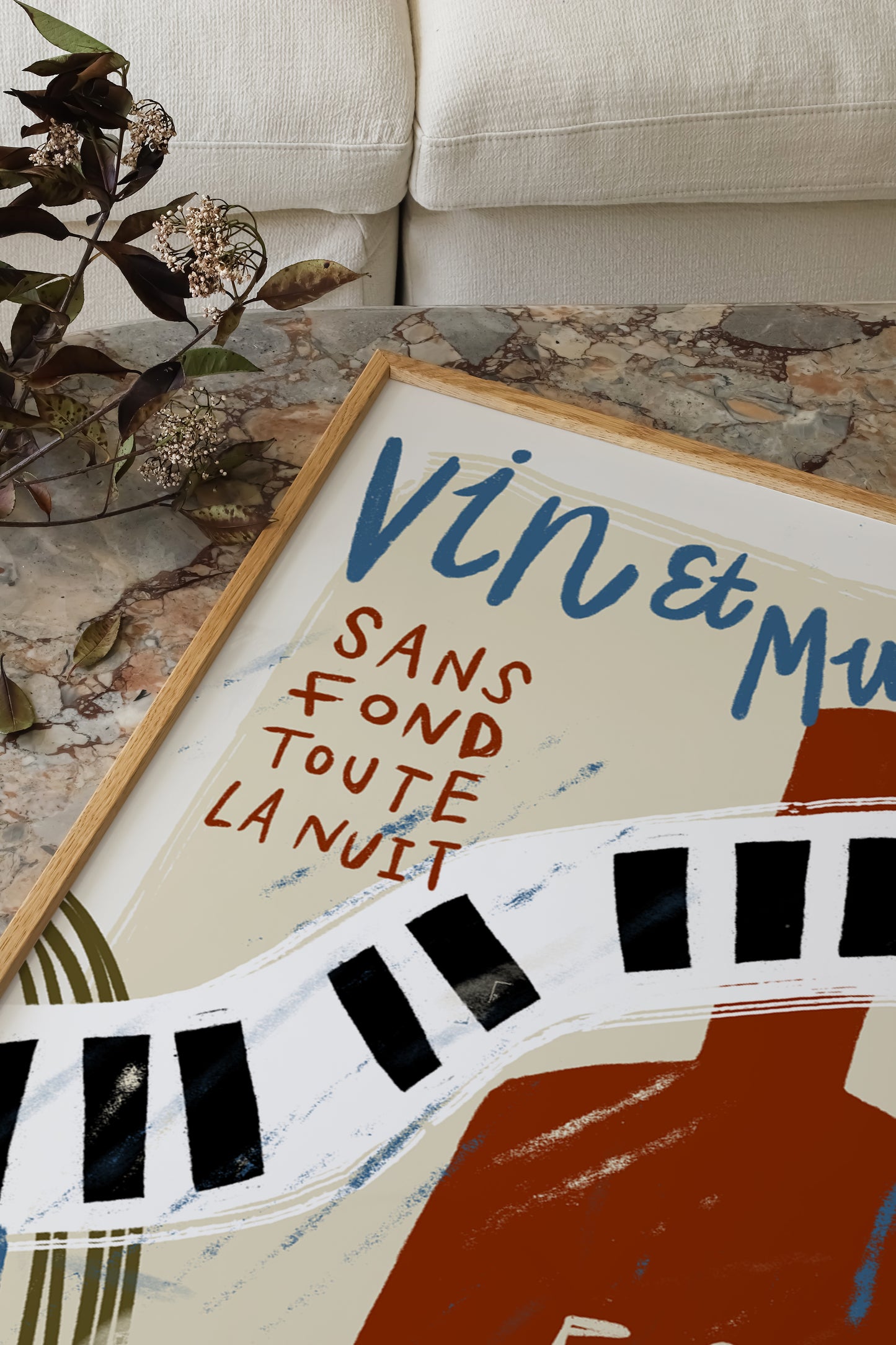 Wine and Music | French Poster | UNFRAMED