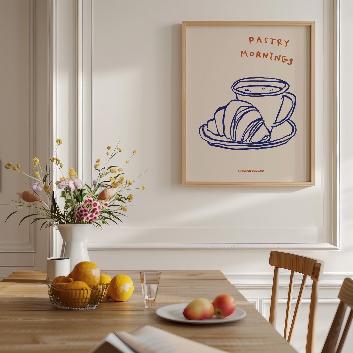 Pastry Mornings | Croissant Print | UNFRAMED