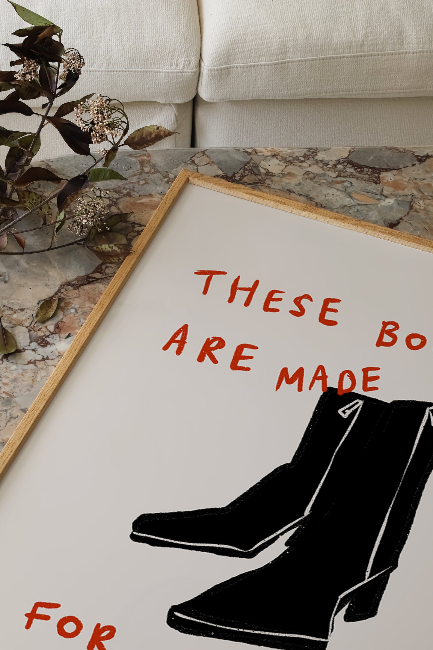 These Boots Are Made For Walking | Lyric Print | UNFRAMED