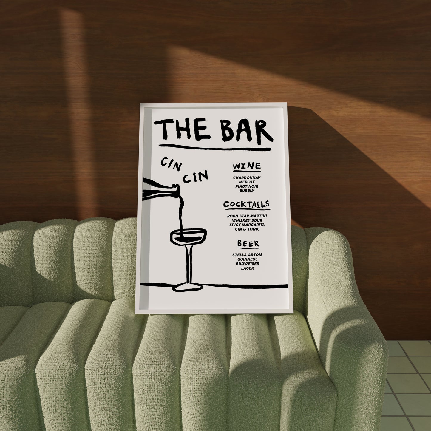 The Bar | Menu Print | UNFRAMED