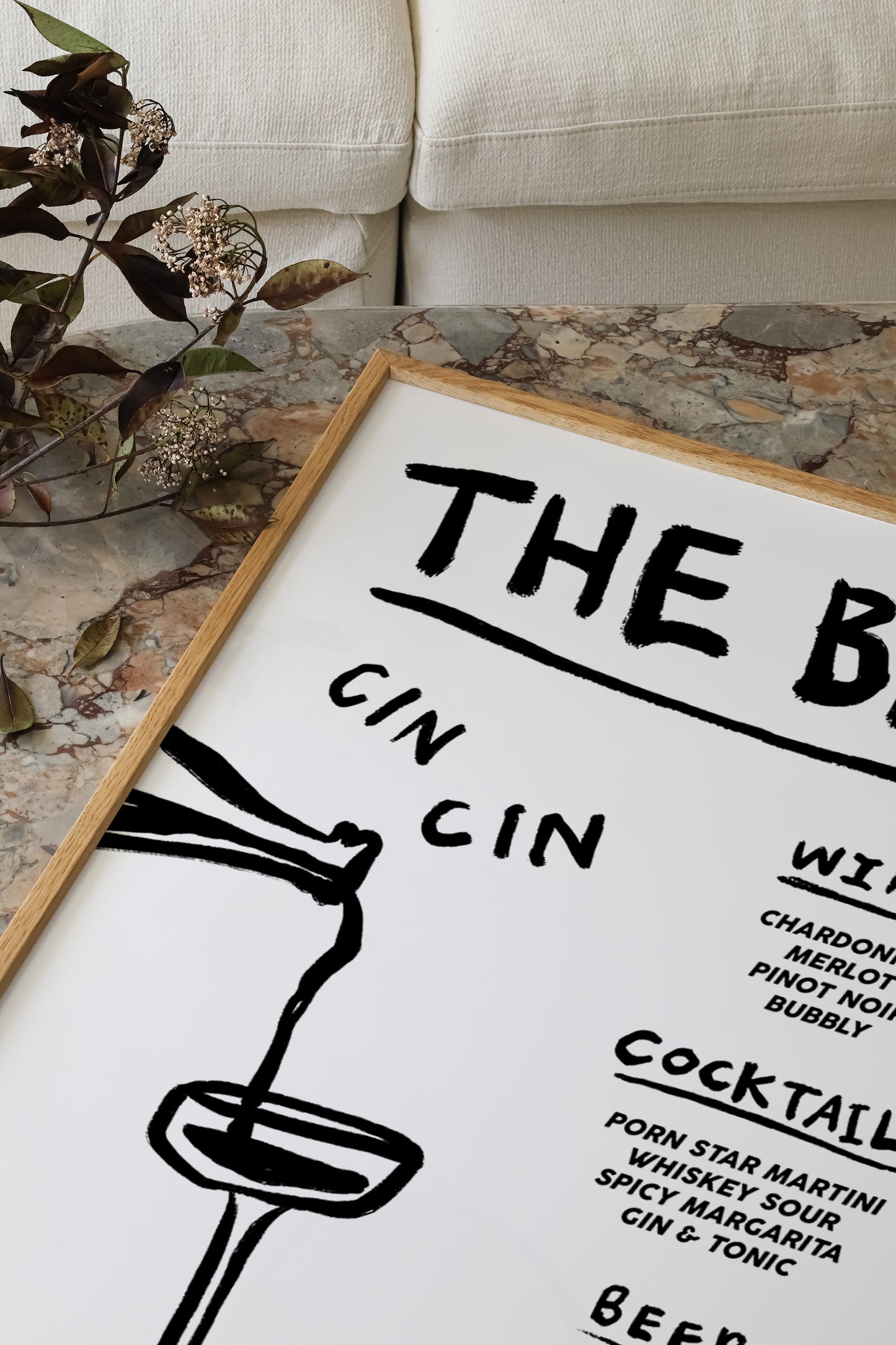 The Bar | Menu Print | UNFRAMED