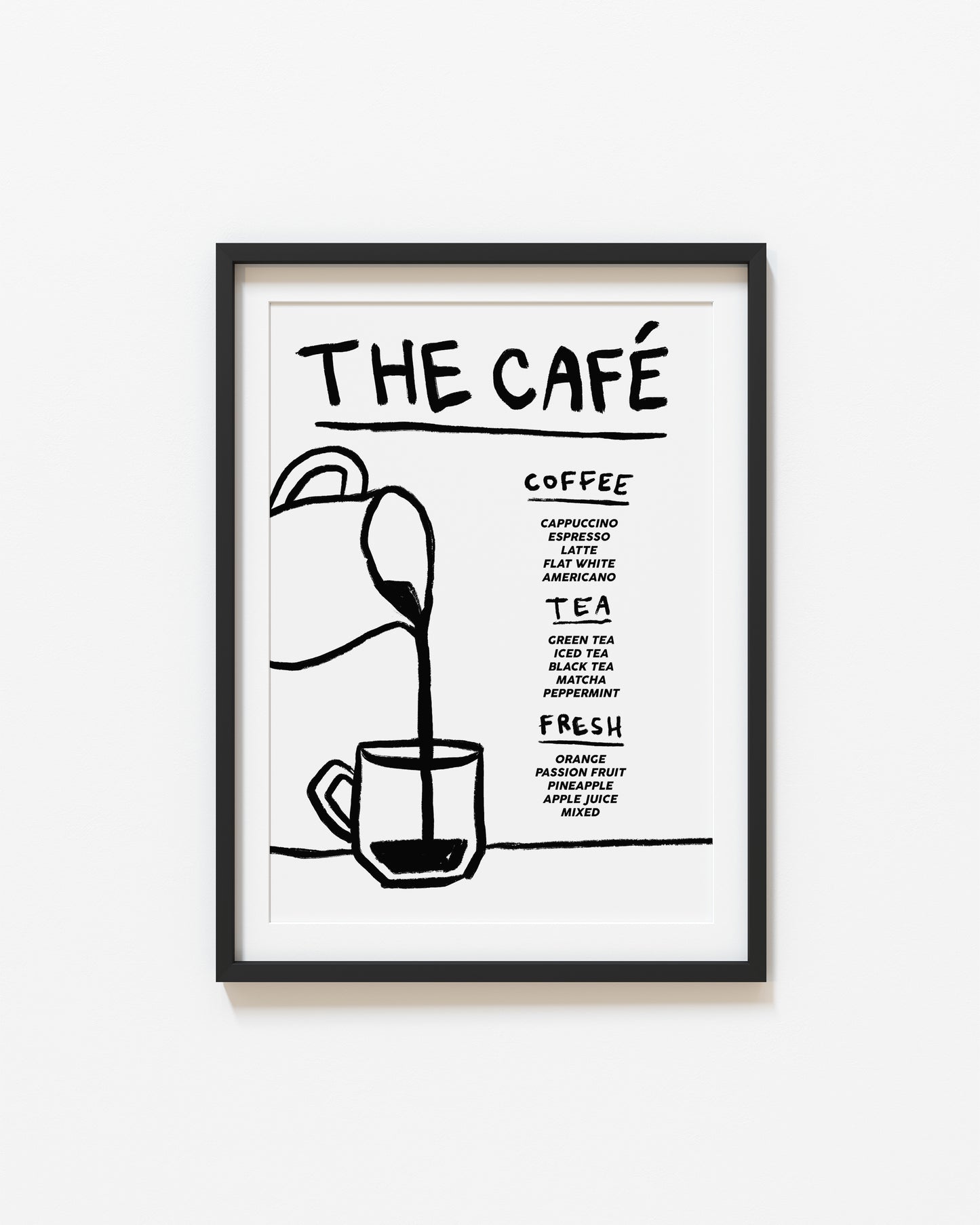 The Cafe | Menu Print | UNFRAMED