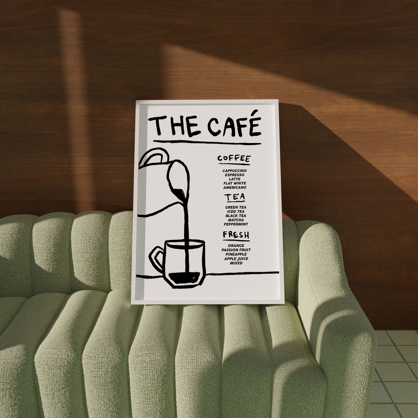 The Cafe | Menu Print | UNFRAMED