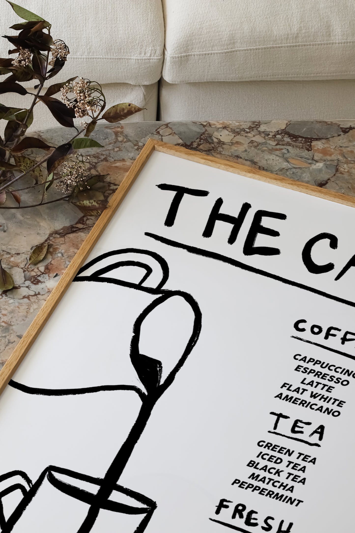 The Cafe | Menu Print | UNFRAMED