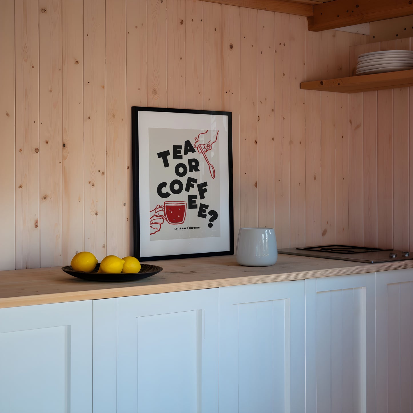 Tea or Coffee? | Retro Food Poster | UNFRAMED