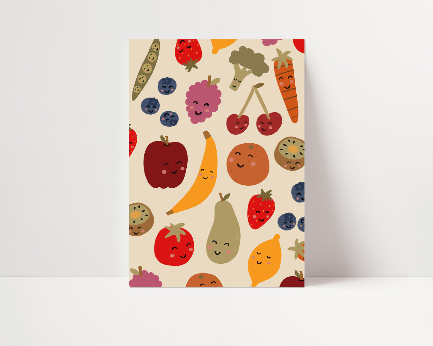 Fruit Friends | Nursery Print | UNFRAMED