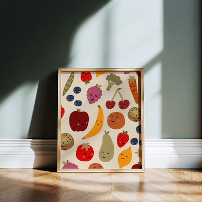 Fruit Friends | Nursery Print | UNFRAMED