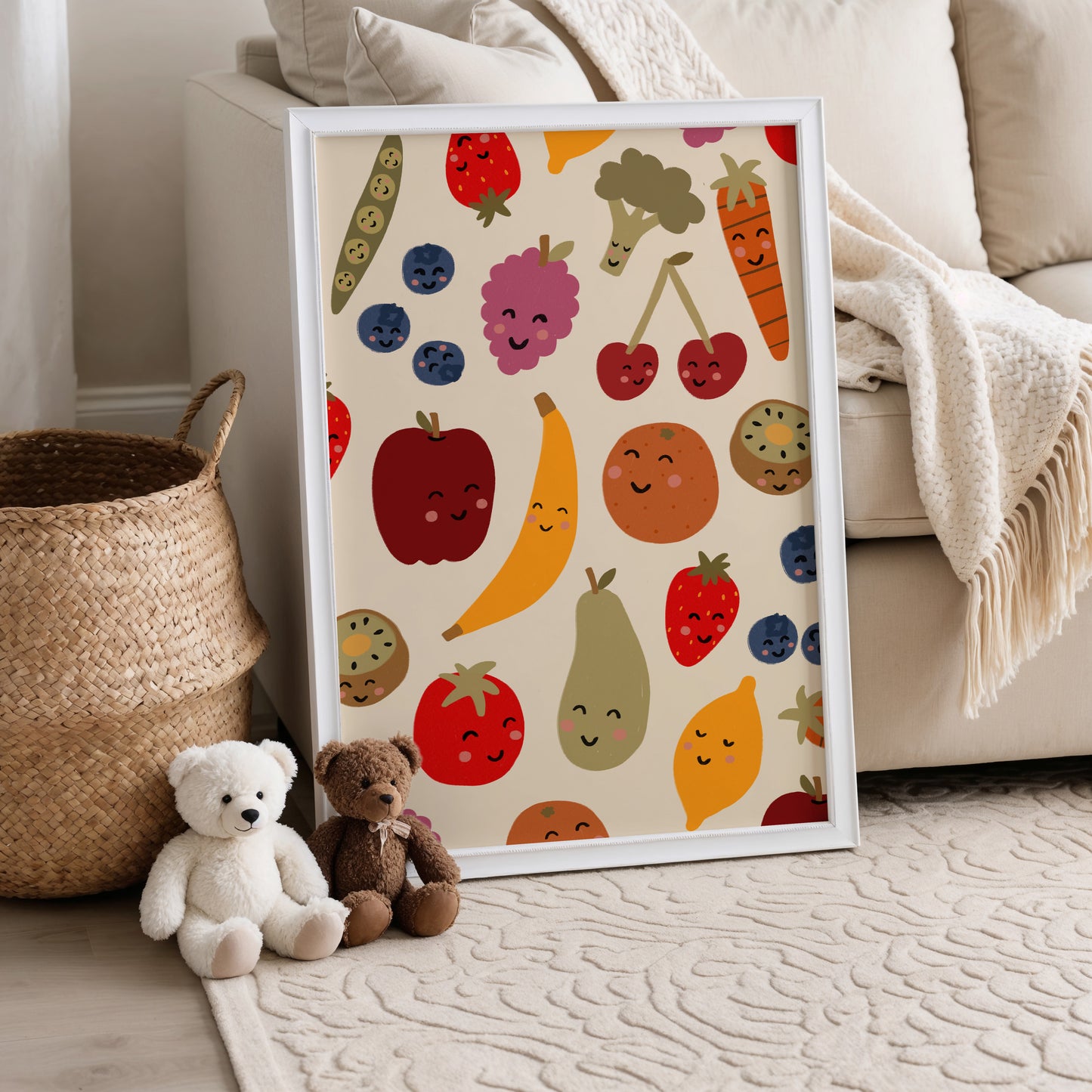 Fruit Friends | Nursery Print | UNFRAMED