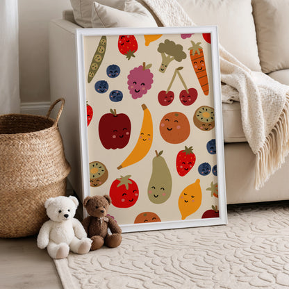 Fruit Friends | Nursery Print | UNFRAMED