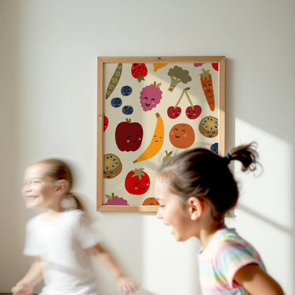 Fruit Friends | Nursery Print | UNFRAMED