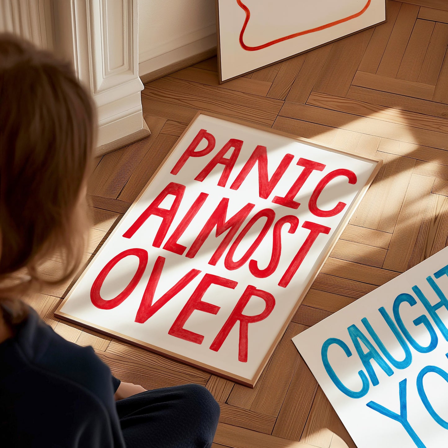 Panic Almost Over | Hand Painted Print | UNFRAMED