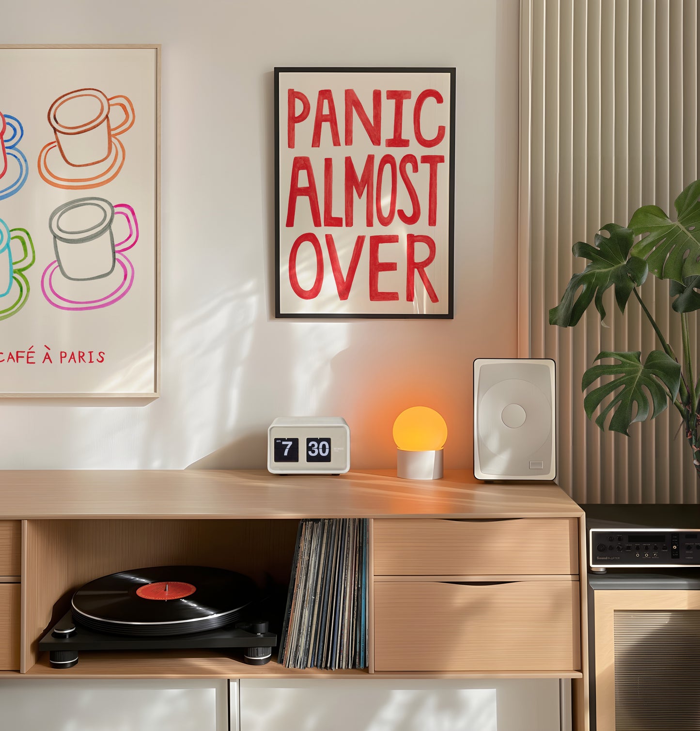 Panic Almost Over | Hand Painted Print | UNFRAMED