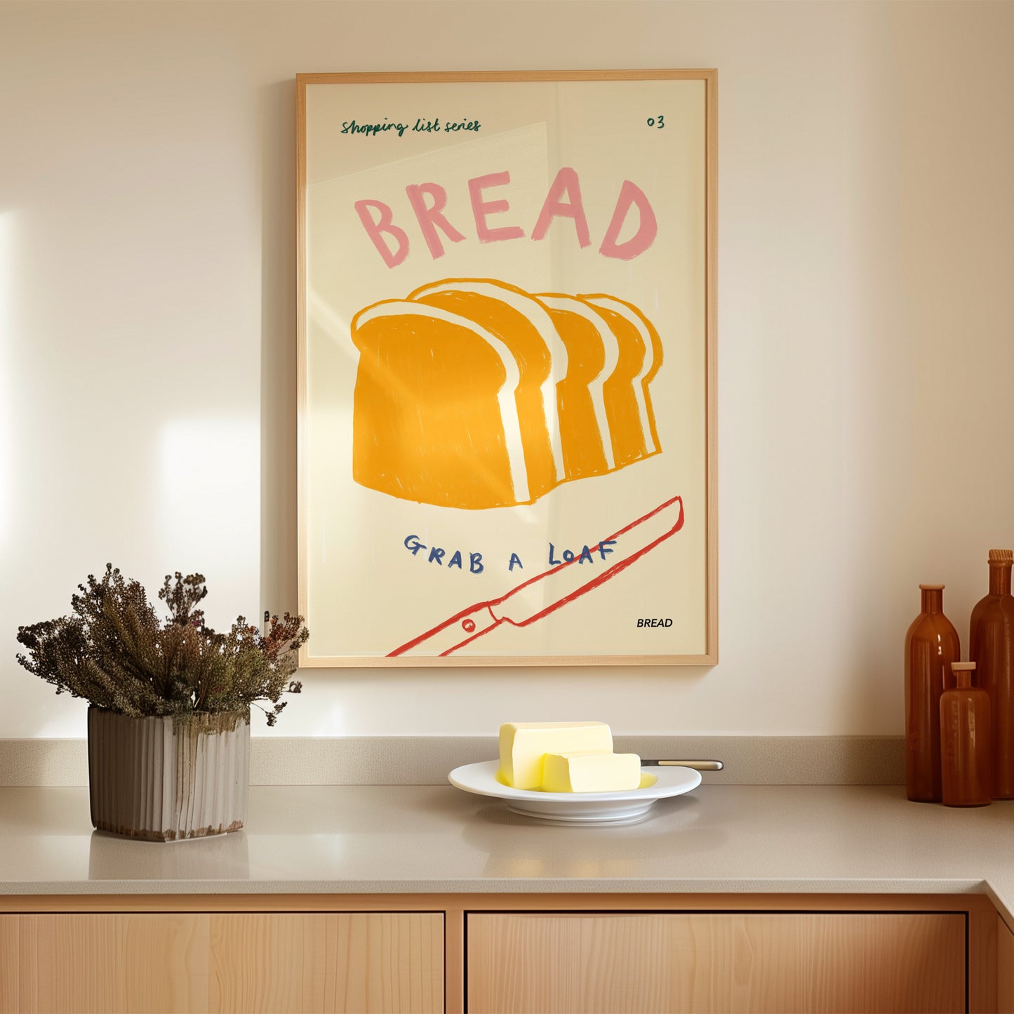 Bread | Shopping List Print | UNFRAMED