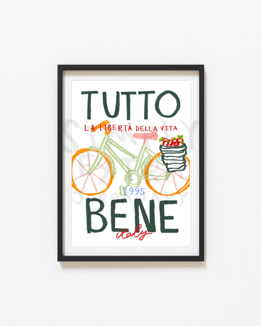 Tutto Bene | All Good Italian Poster | UNFRAMED