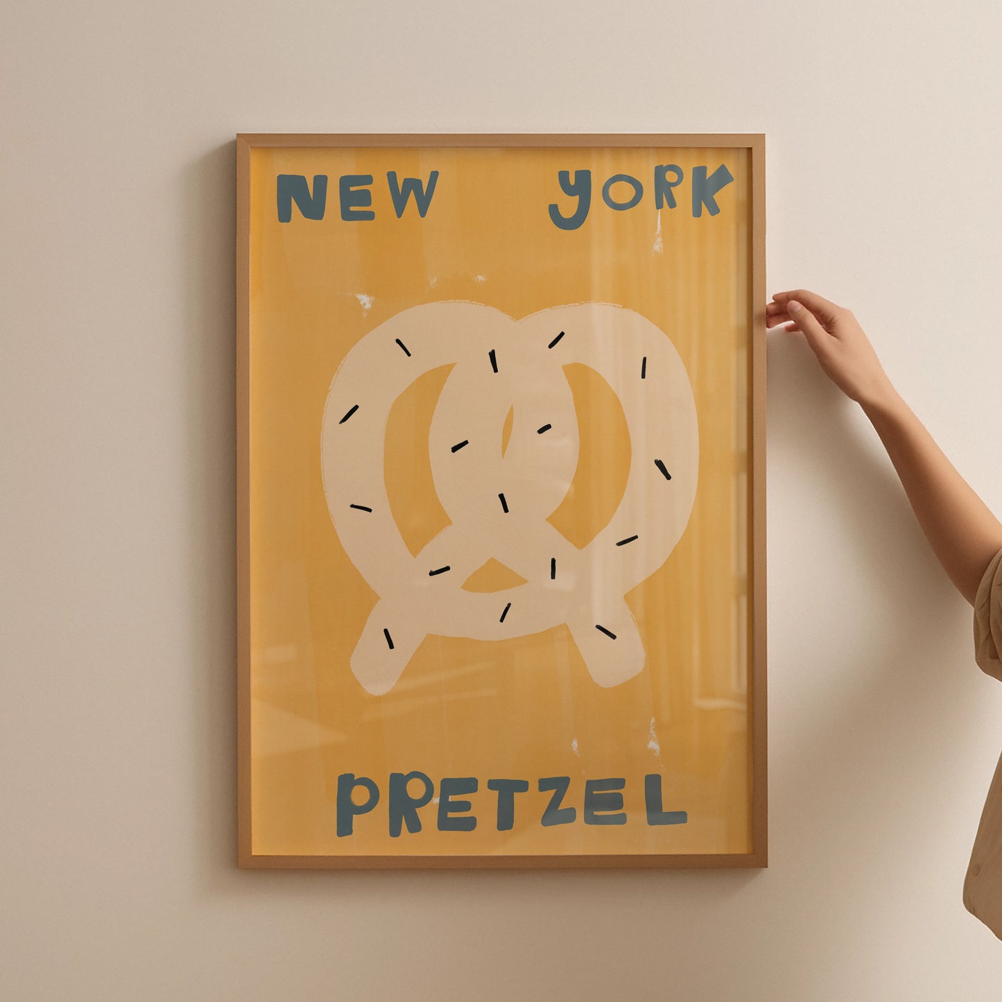 New York Pretzel | Foodie Print | UNFRAMED