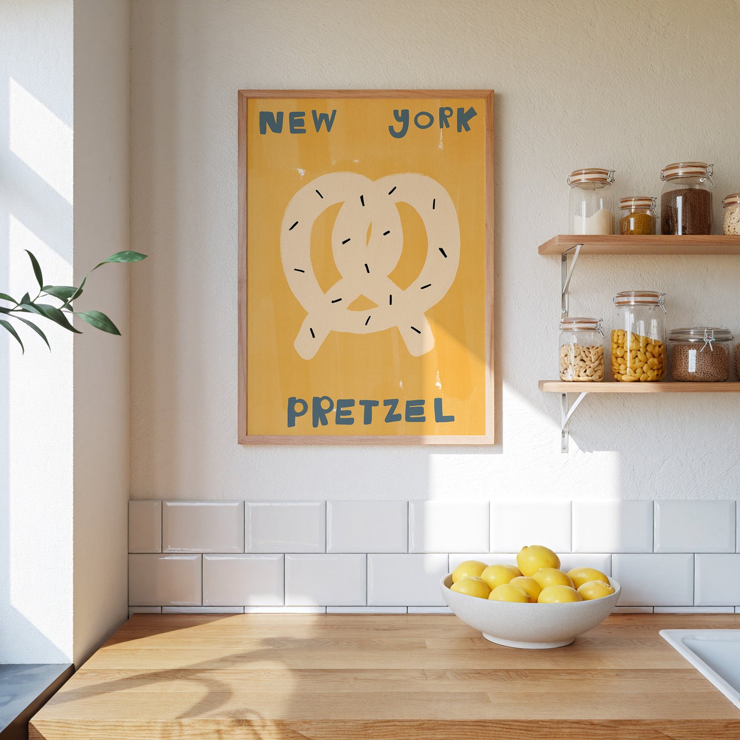 New York Pretzel | Foodie Print | UNFRAMED