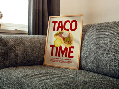 Taco Time | Food Poster | UNFRAMED