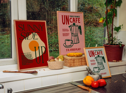 Un Cafe S'il Vous Plait | French Cafe Print | UNFRAMED