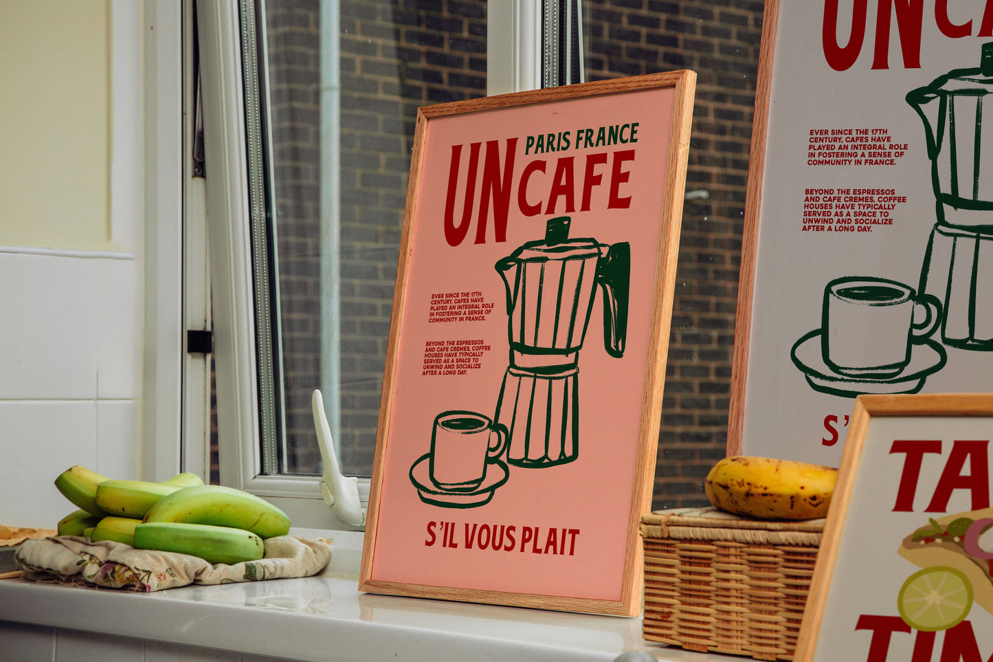 Un Cafe S'il Vous Plait | French Cafe Print | UNFRAMED