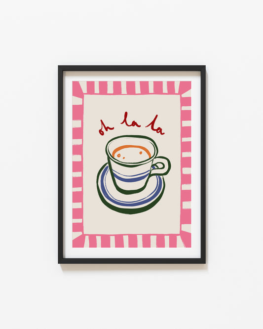 Oh La La | French Cafe Print | UNFRAMED