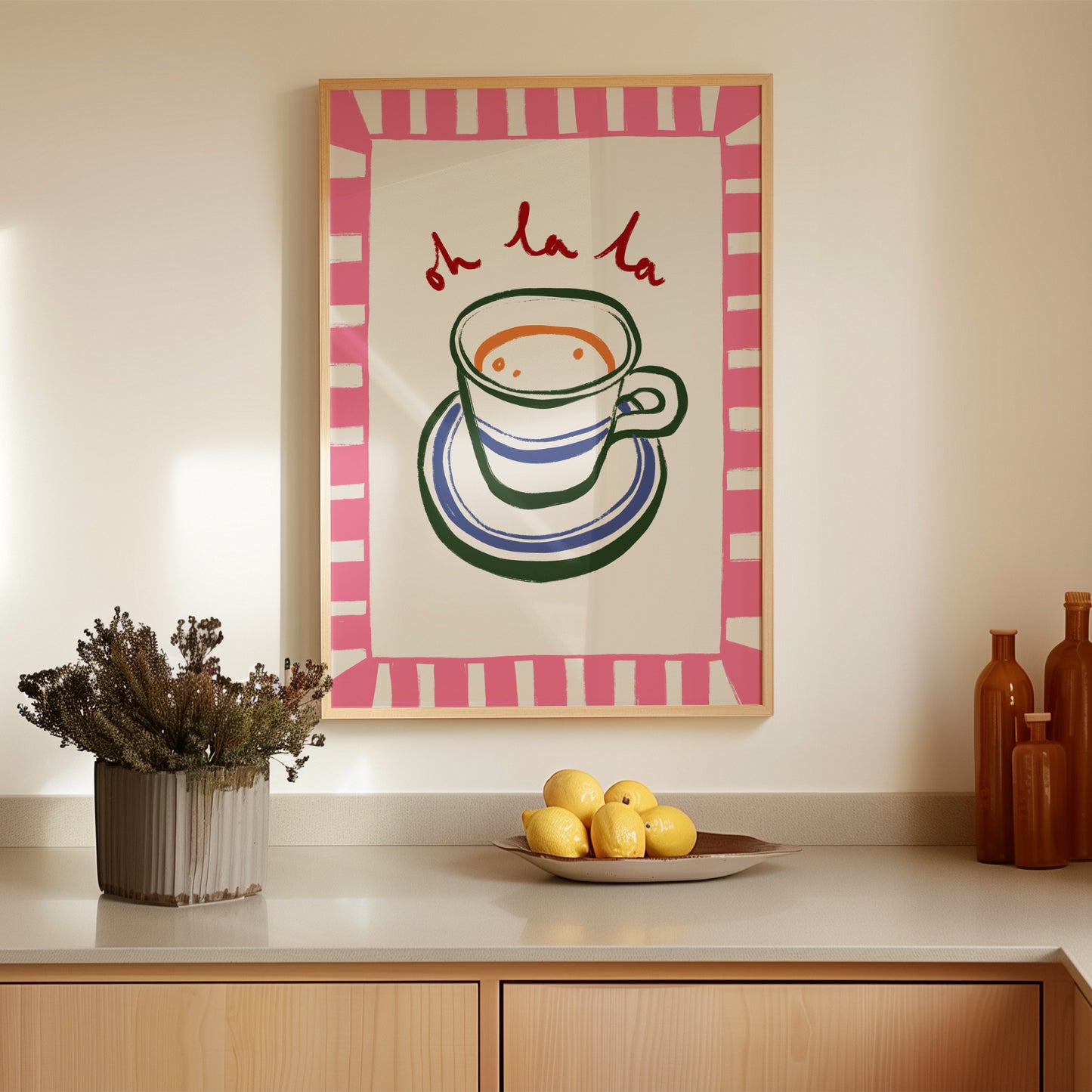 Oh La La | French Cafe Print | UNFRAMED