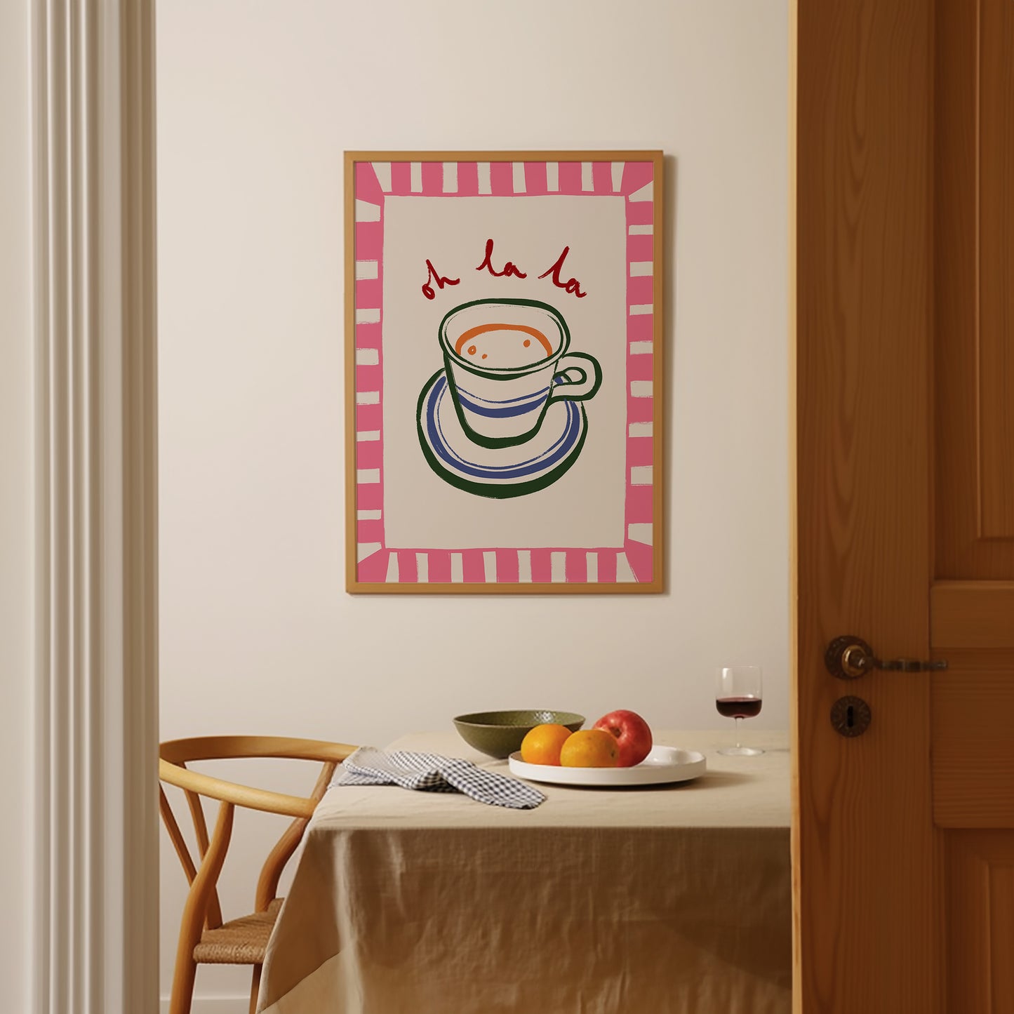 Oh La La | French Cafe Print | UNFRAMED