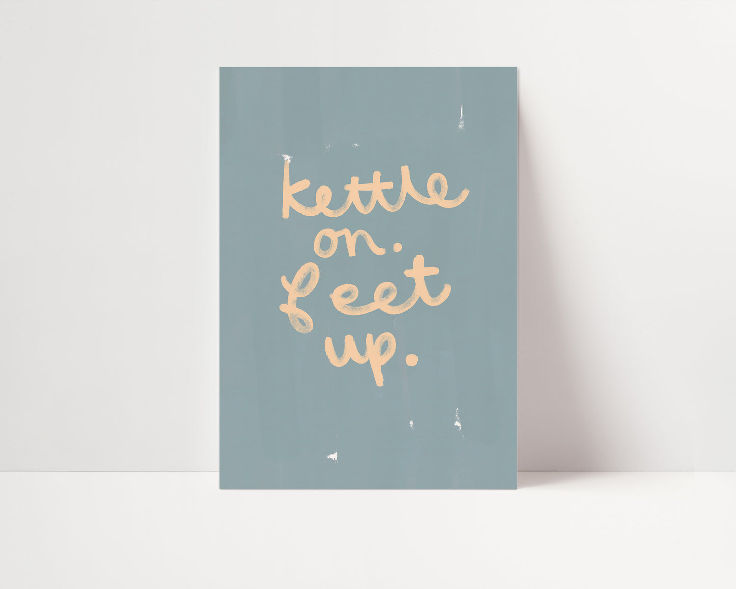 Kettle On Feet Up | Coffee Print | UNFRAMED