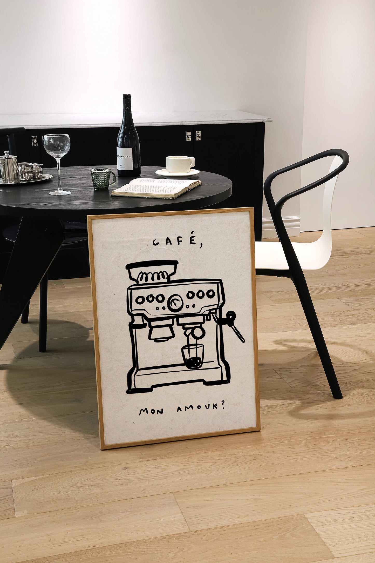 Cafe Mon Amour? | Coffee Machine Print | UNFRAMED