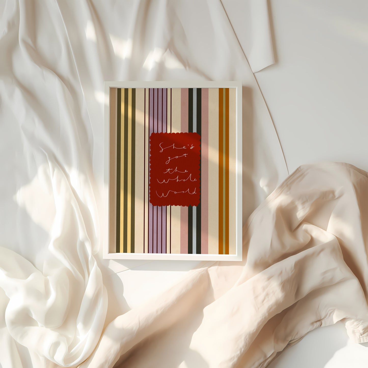 She's Got The Whole World | Nursery Print | UNFRAMED