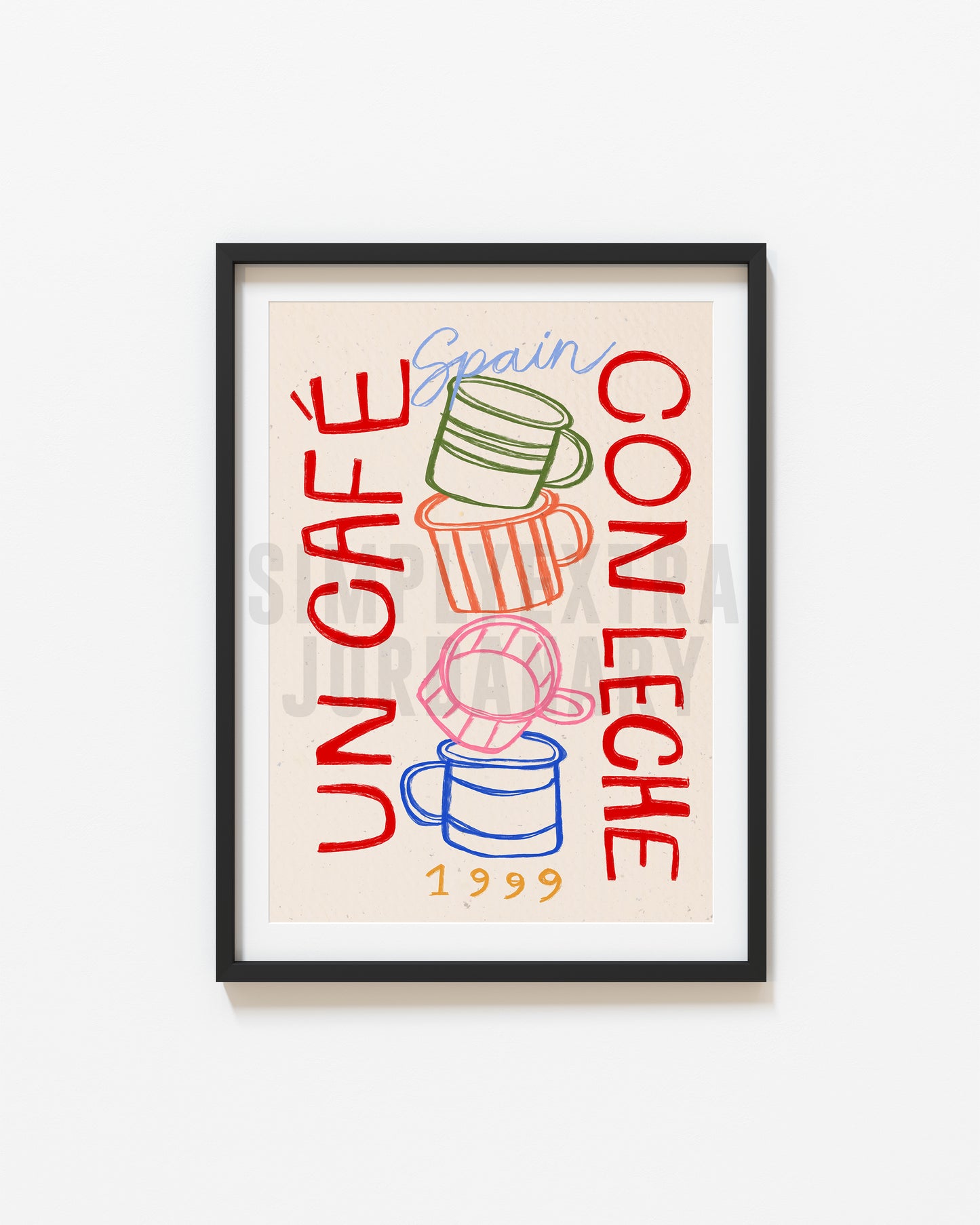 Un Cafe Con Leche | Coffee Print | UNFRAMED