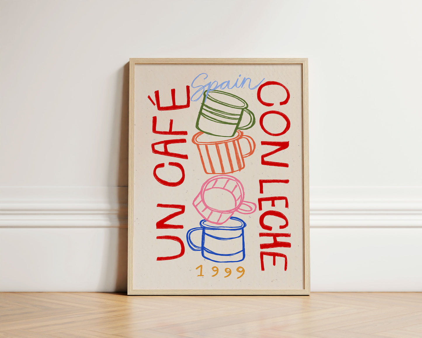 Un Cafe Con Leche | Coffee Print | UNFRAMED