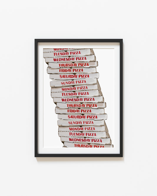 Pizza Everyday | Pizza Box Print | UNFRAMED