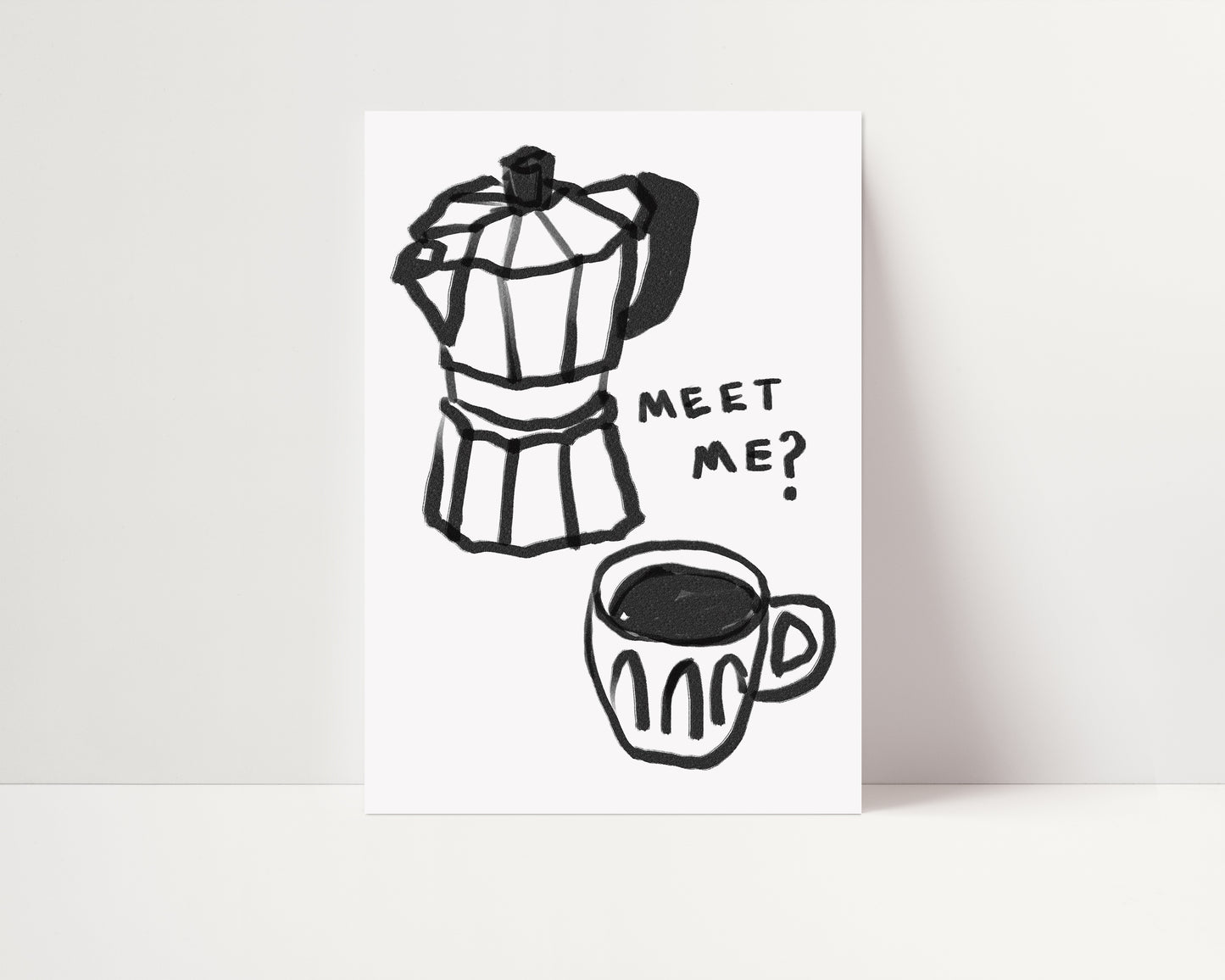 Meet Me? | Coffee Print | UNFRAMED