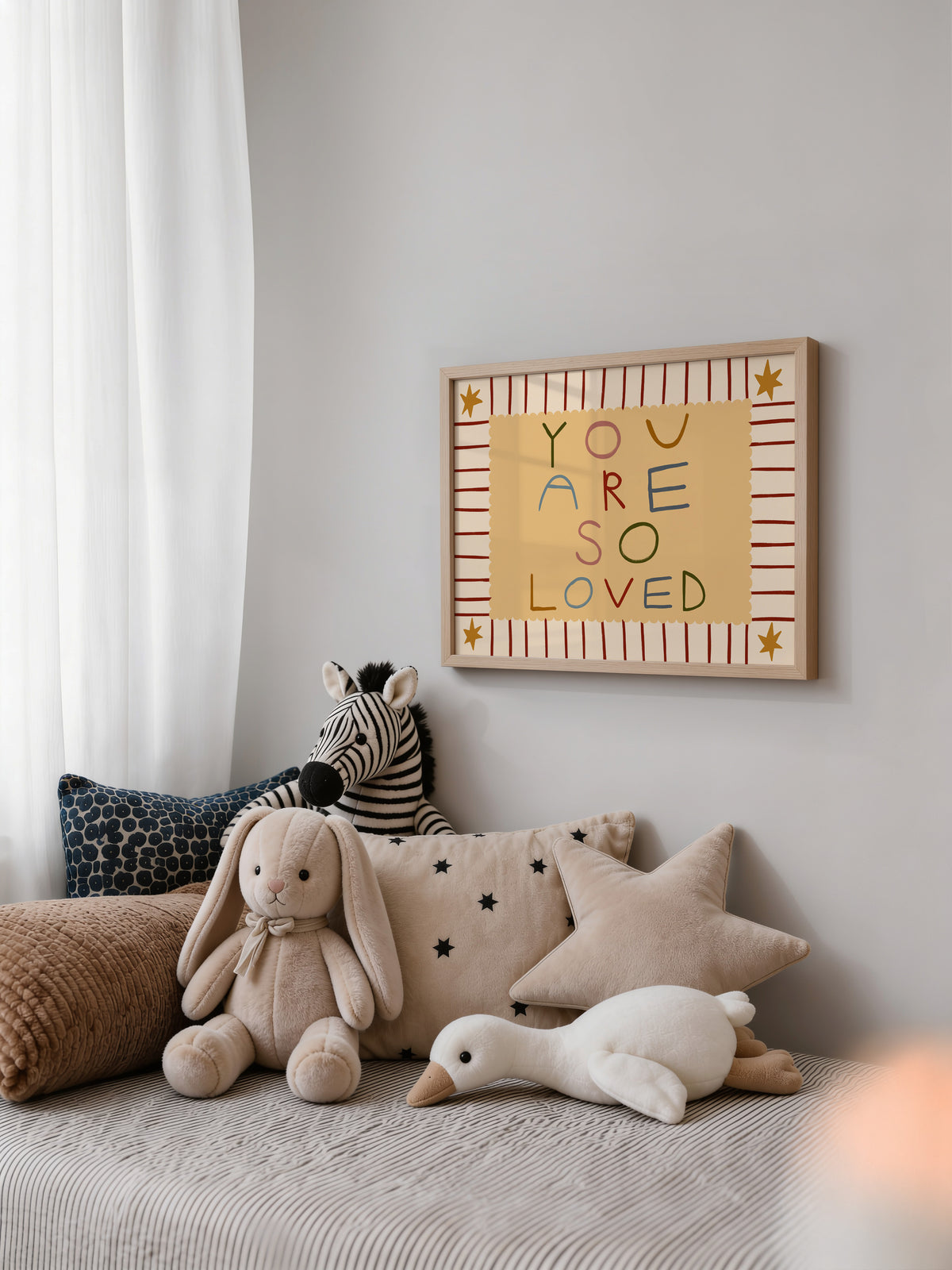 You Are So Loved | Horizontal Nursery Print | UNFRAMED