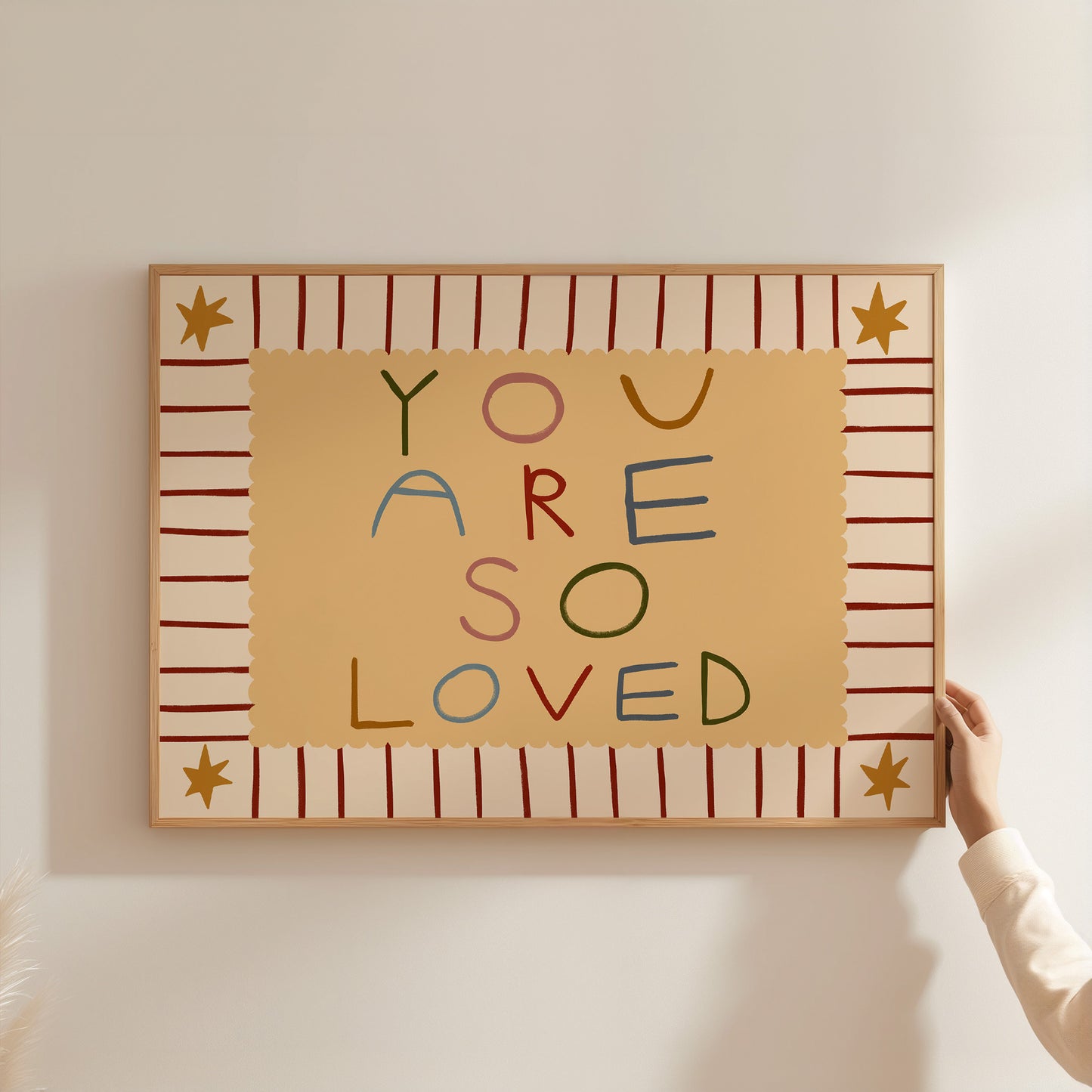 You Are So Loved | Horizontal Nursery Print | UNFRAMED