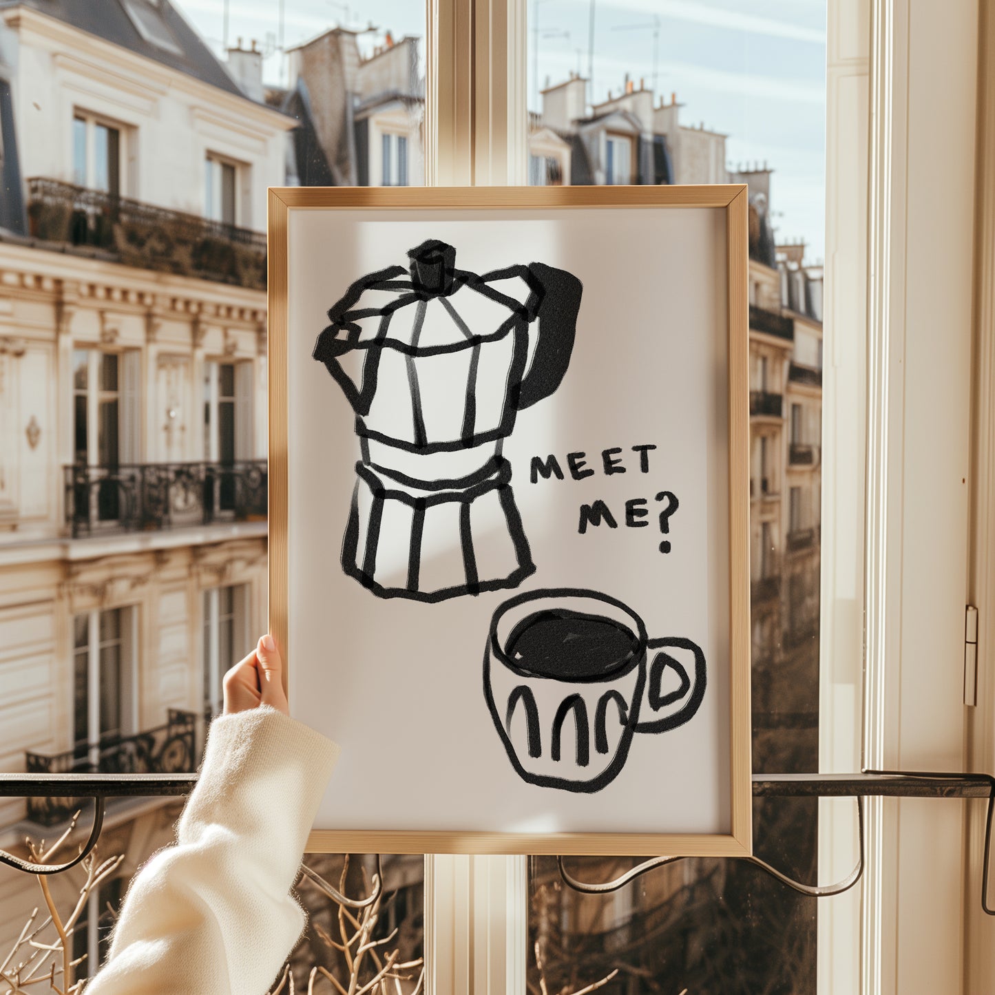 Meet Me? | Coffee Print | UNFRAMED