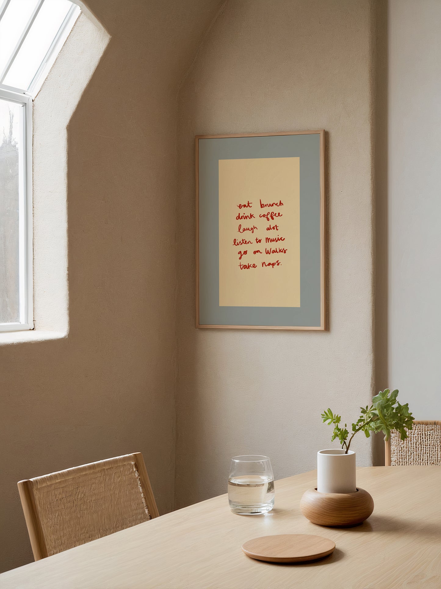 Self Care Checklist Print | Handwritten Print | UNFRAMED