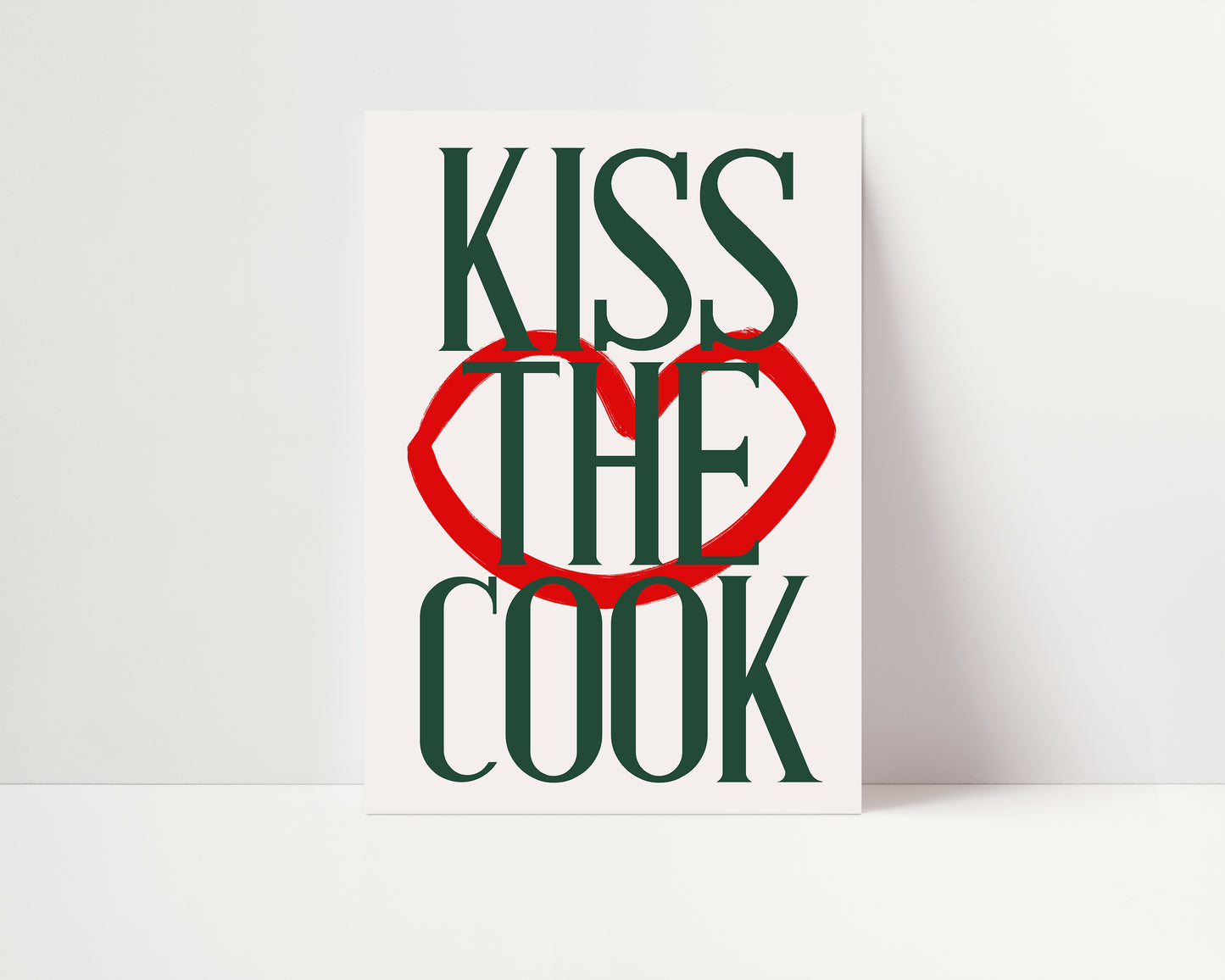 Kiss The Cook | Kitchen Print | UNFRAMED