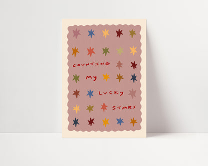 Counting Lucky Stars | Nursery Print | UNFRAMED