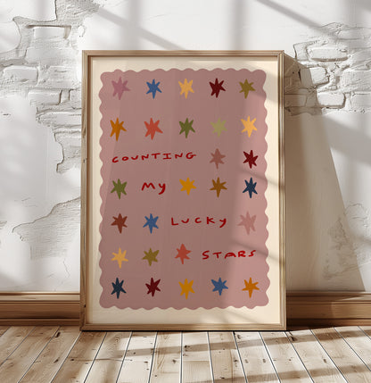 Counting Lucky Stars | Nursery Print | UNFRAMED