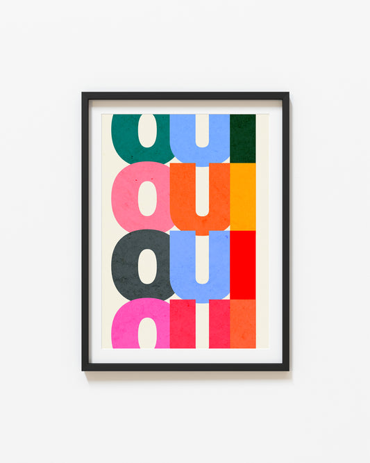 Oui Oui | Typography Poster | UNFRAMED