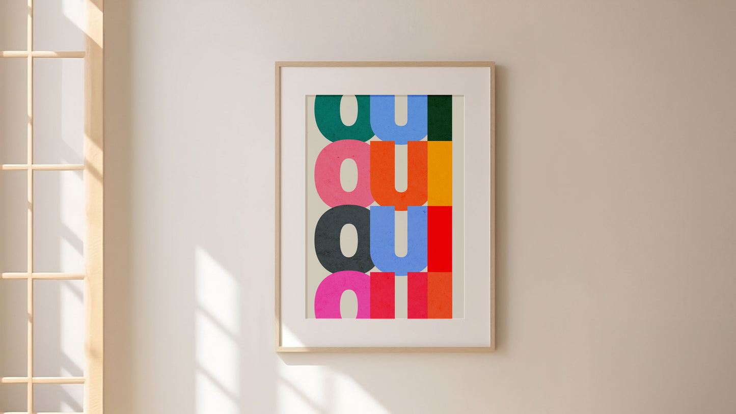 Oui Oui | Typography Poster | UNFRAMED