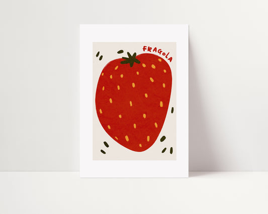 Fragola | Italian Strawberry Print | UNFRAMED