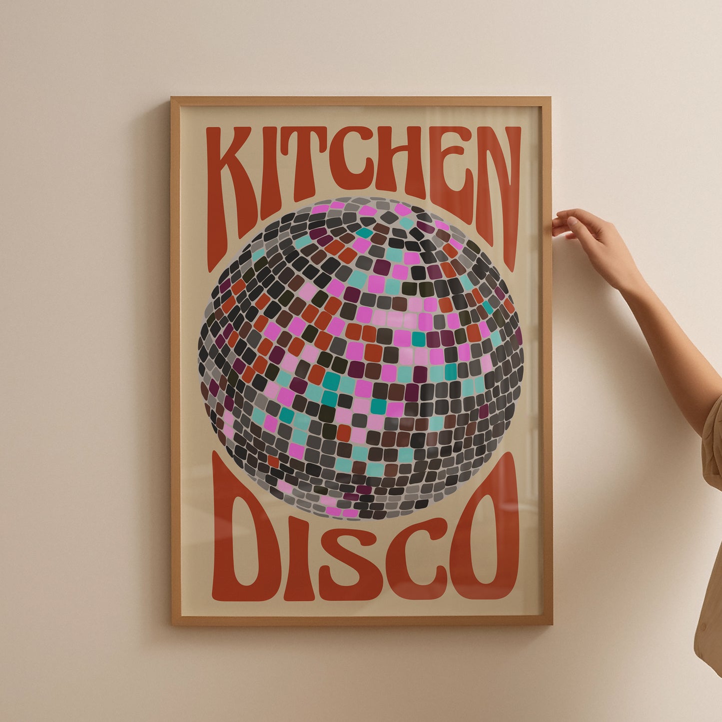 Kitchen Disco | Disco Ball Poster | UNFRAMED